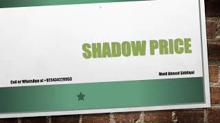 Shadow Price