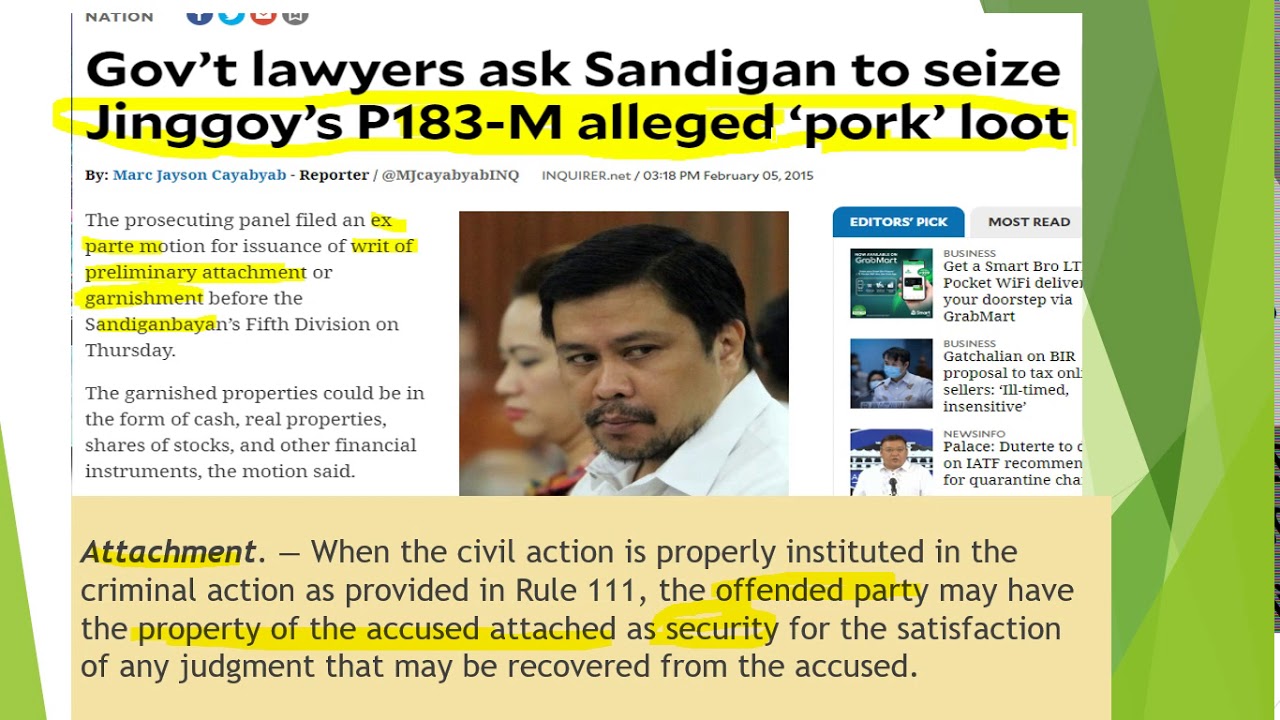 Criminal Procedure: Provisional Remedies