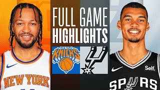 Knicks At Spurs   Game Highlights  March 29 2024