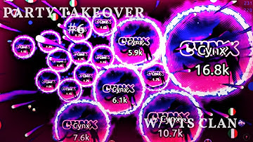 Agar.io - PARTY TAKEOVER #6 + MOTHERSHIP | W/ VTS CLAN | AGARBOT.OVH