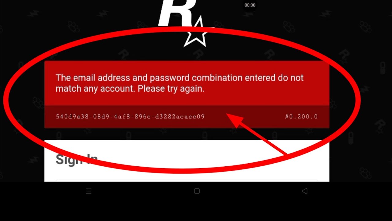 Rockstar Games | The email address and password combination entered do not match any account