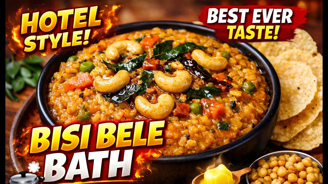 Authentic Bisibele Bath Recipe | Karnataka Style Spicy & Flavourful One-Pot Meal