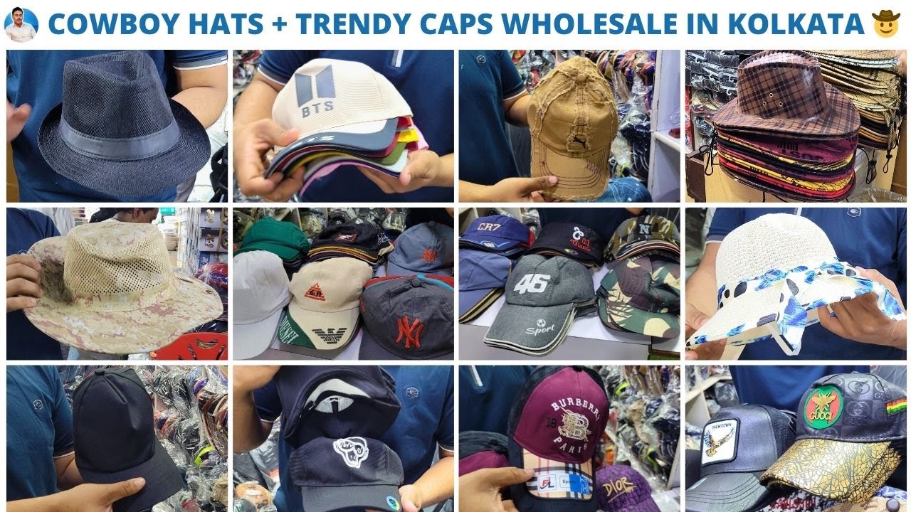 Kolkata ka Sabse Sasta Caps Wholesale Shop 😱 | Hip Hop, Cowboy & Branded Hats
