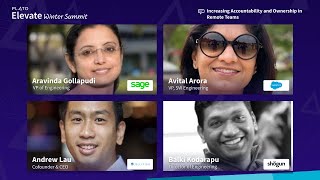 Increasing Accountability & Ownership in Remote Teams | Avital A., Aravinda G., Andrew L., Balki K.
These talks are organized by Plato (www.platohq.com).
Plato is on a mission to help Engineers become great Engineering Leaders thanks to a community of Mentors from top companies such as Google, Facebook, Lyft, Slack, Trello, Netflix, Spotify, Digital Ocean, Segment, Uber...
Sign-up to meet a mentor: https://www.platohq.com/
Or to become a mentor: https://www.platohq.com/become_a_mentor.html Increasing Accountability & Ownership in Remote Teams | Avital A., Aravinda G., Andrew L., Balki K.