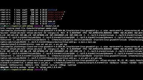 Процесс сборки в докер-контейнере примера приложения на C++/Qt/QML для контроллеров Segnetics SMH4