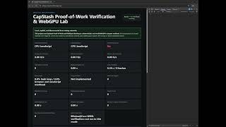 OpenAI WebMCP Challenge — CapStash WebGPU Verification Lab