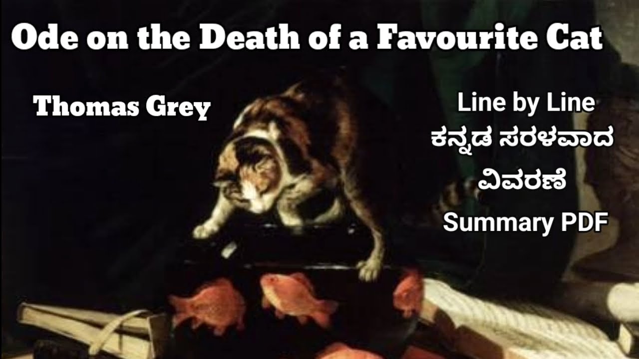 ode on the death of a favourite cat by thomas gray summary in kannada 