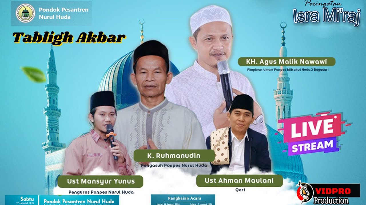 DALAM RANGKA ISRA MI"RAJ ( PONDOK PESANTREN NURUL HUDA ) DESA GEWOK