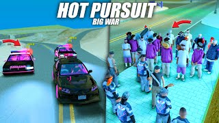 HOT PURSUIT KEI PERANG BESAR ! POLISI SATU KOTA TURUN KEI MENUNJUKAN SKILLNYA DI SAMP - TEN ROLEPLAY screenshot 3