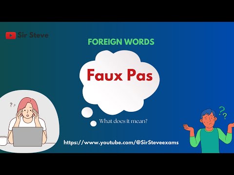 Foreign Words: Faux