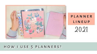 Planner Lineup 2021 | How To Use Multiple Planners | Sanjana Raj