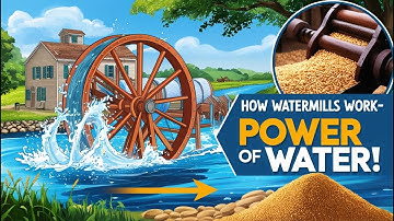 How Watermill Works 3D Animation Video | How Watermills Used For | How Does A Water Mill Grind Grain