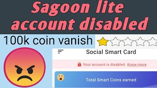 sagoon lite app disable our account why ? Mainly for youtuber  #Zero_star_sagoonlite screenshot 2