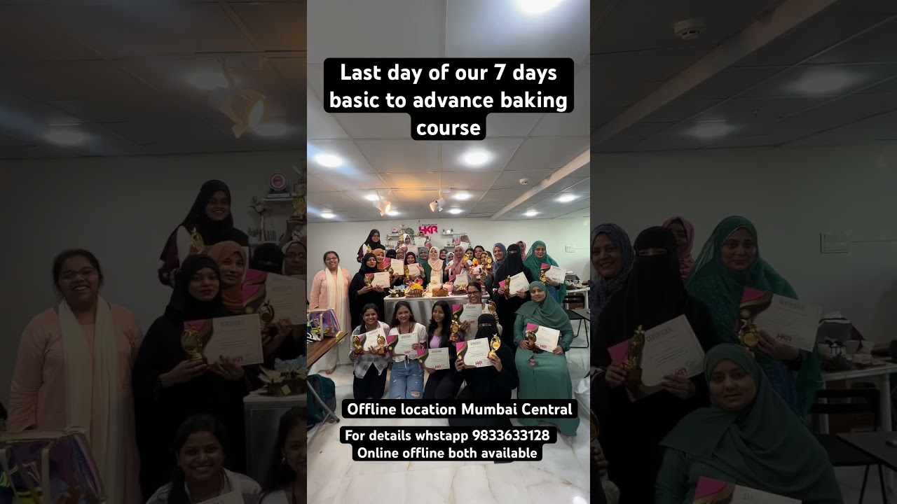 Baking workshop Mumbai for detail whstapp 9833633128 HKR baking academy 