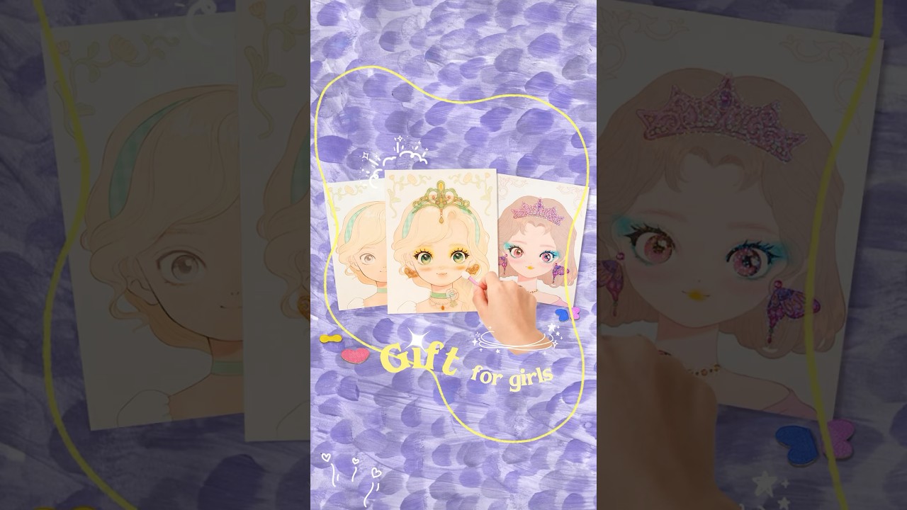 Create stunning princess looks with eye shadows and blush. 