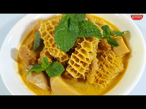 Bí quyết làm món CÀ RI PHÁ LẤU BÒ | CURRY BEEF TRIPE | 咖哩牛肚 | 中文sub | AH Foody