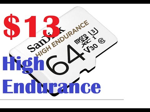 SanDisk 64GB High Endurance Video microSDXC Card Dash cam Monitoring sytem - C10, U3, V30, 4K UHD,