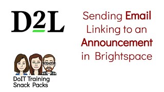 Sending an Email with link to Announcement in Brightspace