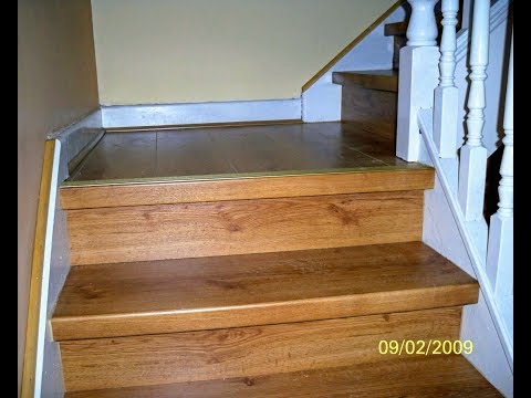 Installing Laminate Flooring On Stairs Stair Renovation Idea Youtube