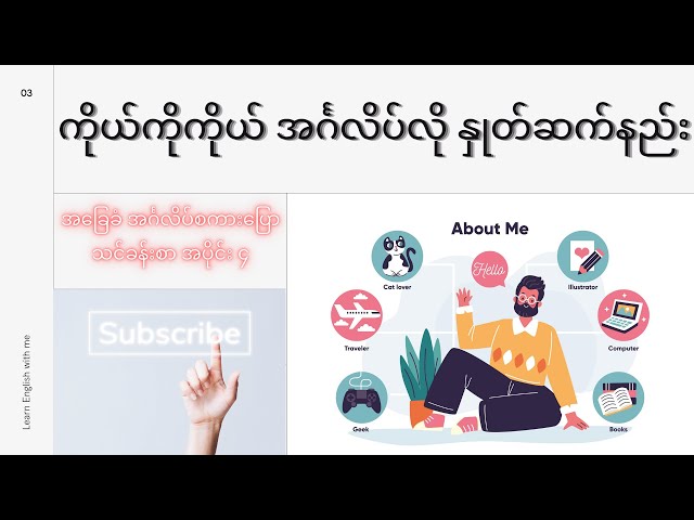 ကိုယ်ကိုကိုယ် အင်္ဂလိပ်လို နှုတ်ဆက်နည်း (how to introduce yourself in English) class=