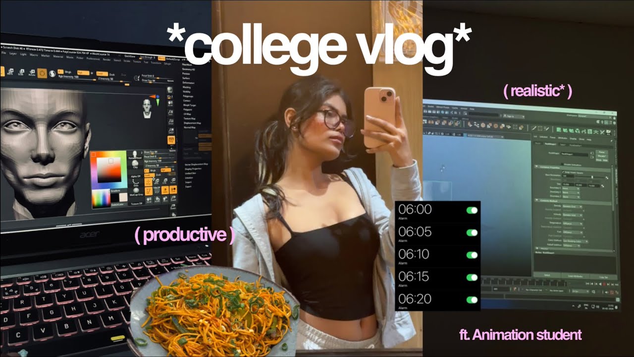 A Realistic College Day in my life / UNI VLOG / studying, playing ...