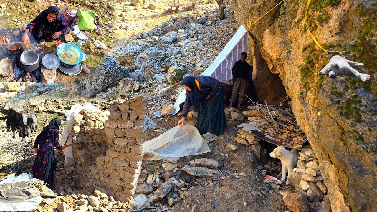 Surviving the Deadly Zagros Rain 🌧️⛰️ | A Nomadic Mother’s Life in a Cave & Hope to Rebuild ❤️