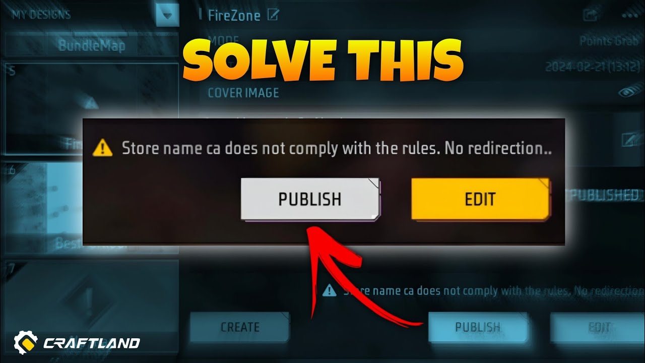 Map Publish Problem "Store name ca does not comply with the rules"