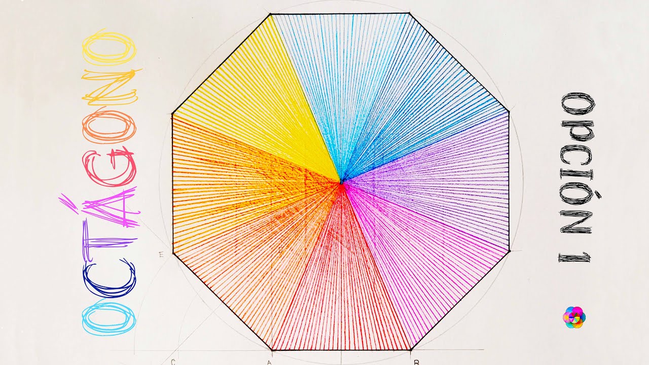 Como trazar un octágono a mano con compás || OPCIÓN 1 - YouTube