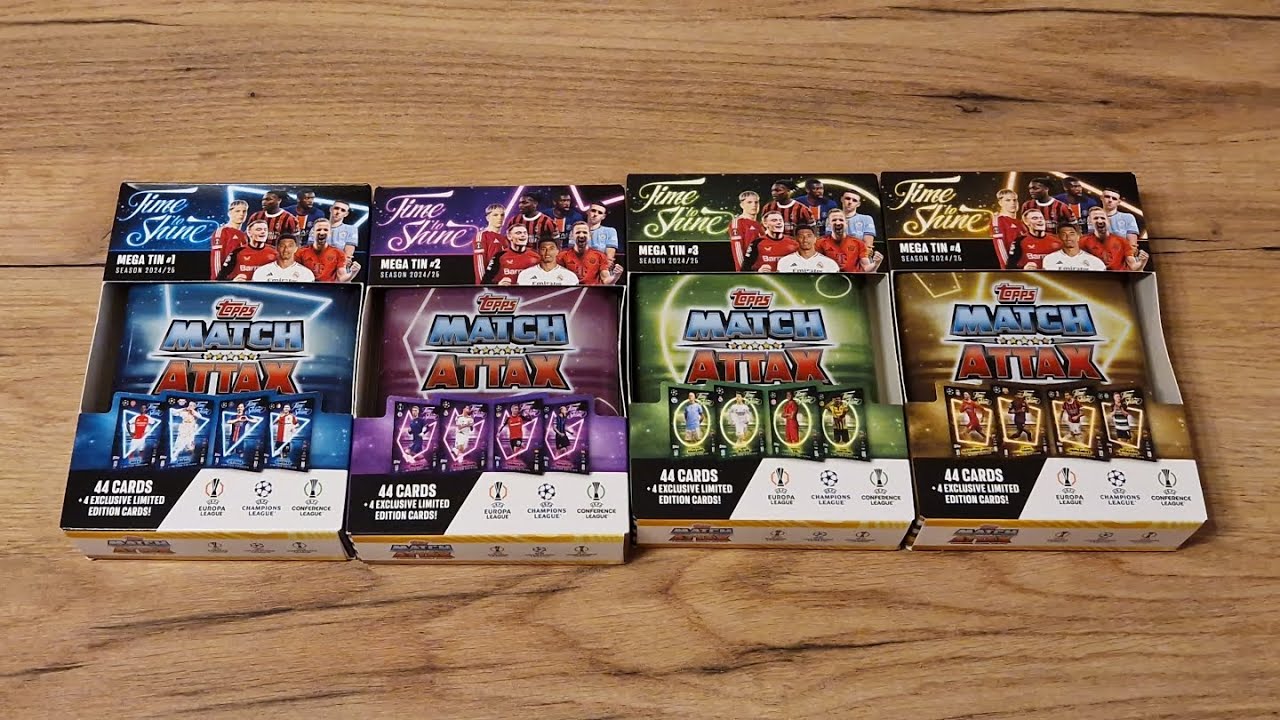 Topps Match Attax Champions League 2024/25 😱🔥 Alle 4 Mega Tins | Time To Shine