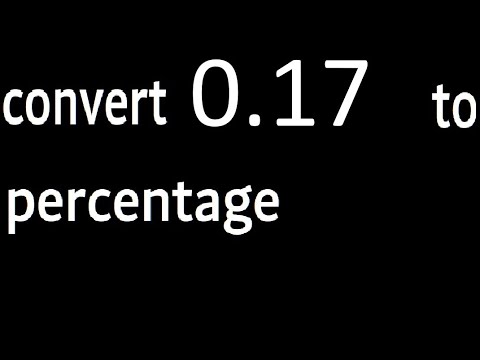 convert 0.17 to percentage, 0,17 decimal to percentage, transform ...