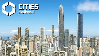 I Made the Ultimate Skyline Using the Skyscrapers Pack and Custom Assets | Cities Skylines 2
