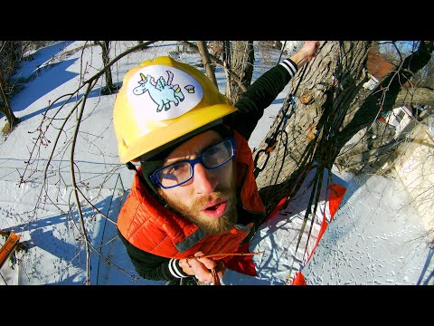 Xmas Tree Climb ::: Winter Free Climbing with my DIY Portaledge