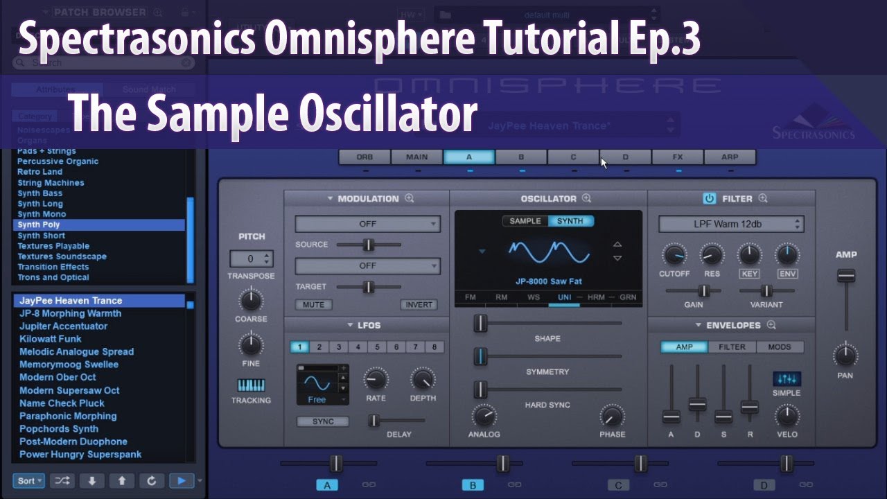 Spectrasonics Omnisphere Tutorial Ep.3 The Sample Oscillator YouTube
