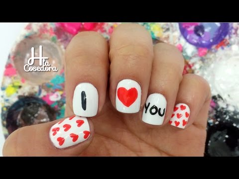 Decoracion de uñas San Valentin - Valentine's day Nail Art