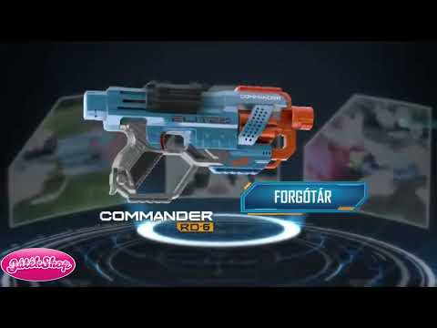 Nerf Elite 2.0 Commander RD-6 szivacslövő fegyver 12 lőszerrel - Hasbro video