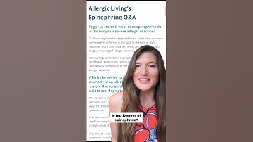 Epinephrine and Food Allergies