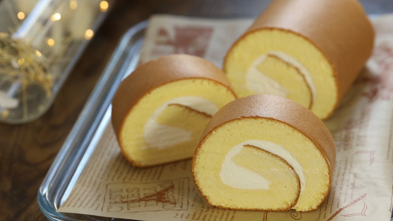 Làm bánh bông lan cuộn mềm xốp, không gãy, da bánh mịn không bong | My best roll cake recipe