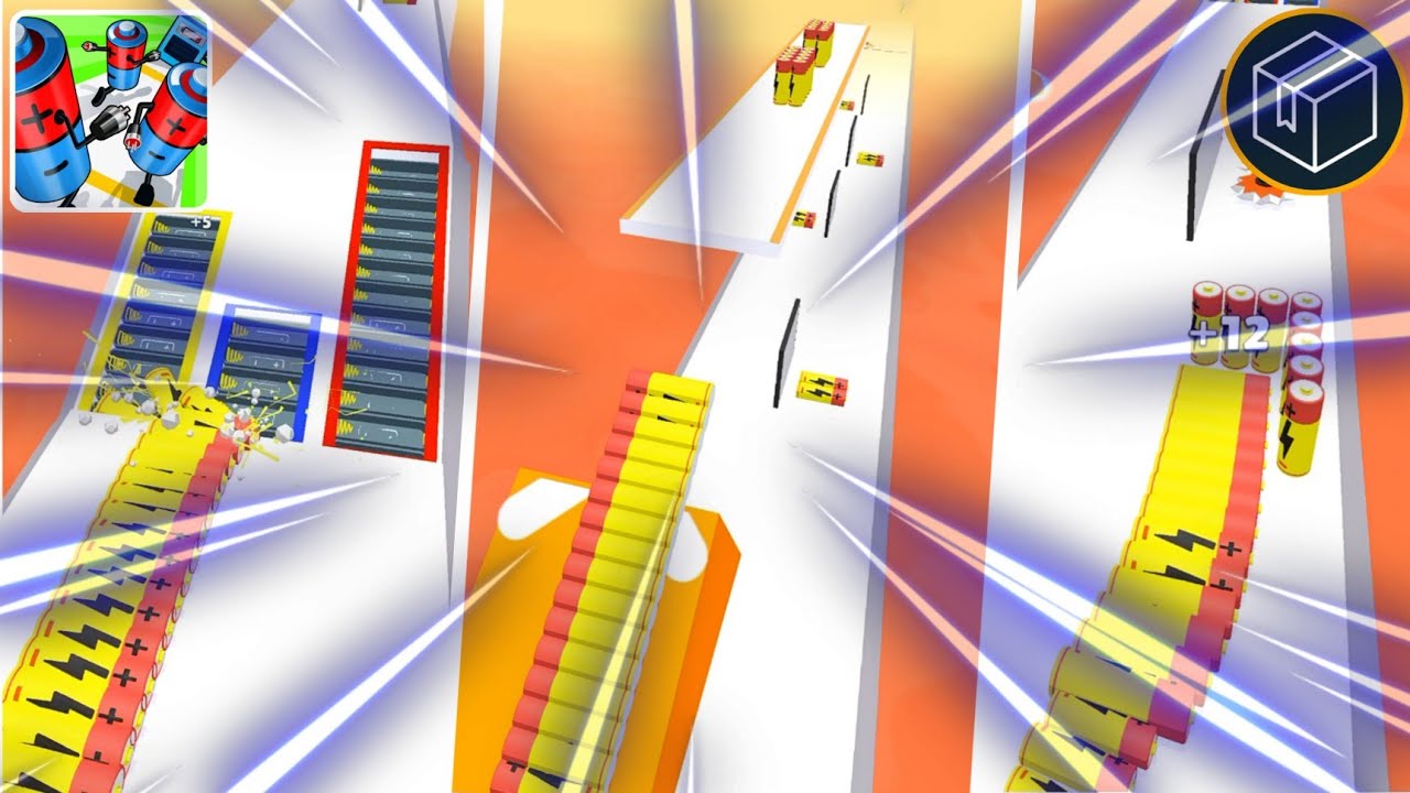 Battery Run 🔋 All Levels Gameplay Android iOS New Update Mobile Games Max Level