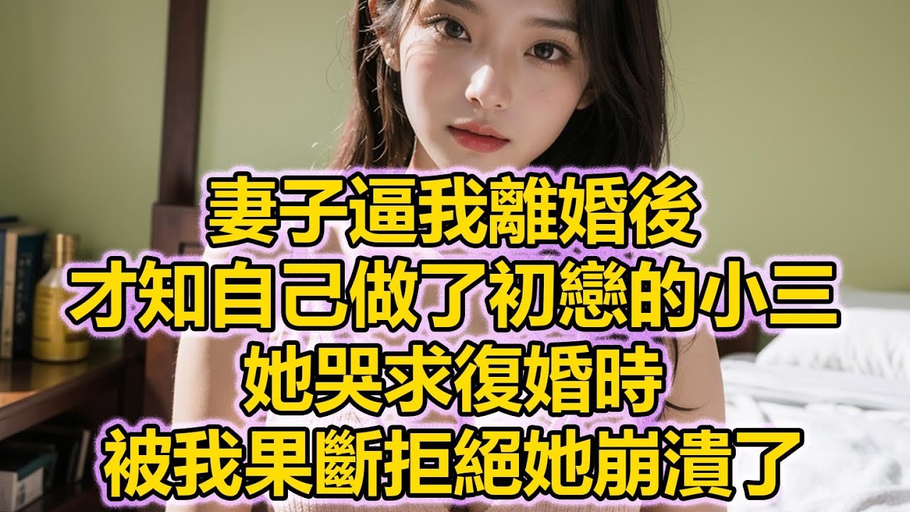 妻子逼我離婚後，才知自己做了初戀的小三，她哭求復婚時，被我果斷拒絕她崩潰了