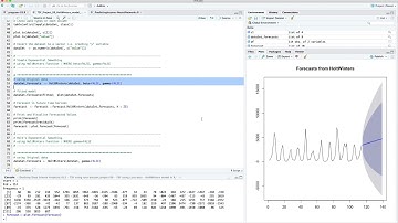 Time Series Forecasting in R - HoltWinters model using lynx dataset
