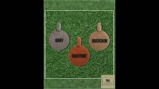 Faux Leather Golf Bag Tag with Tee Holder, Custom Engraved Golfer Name Tag