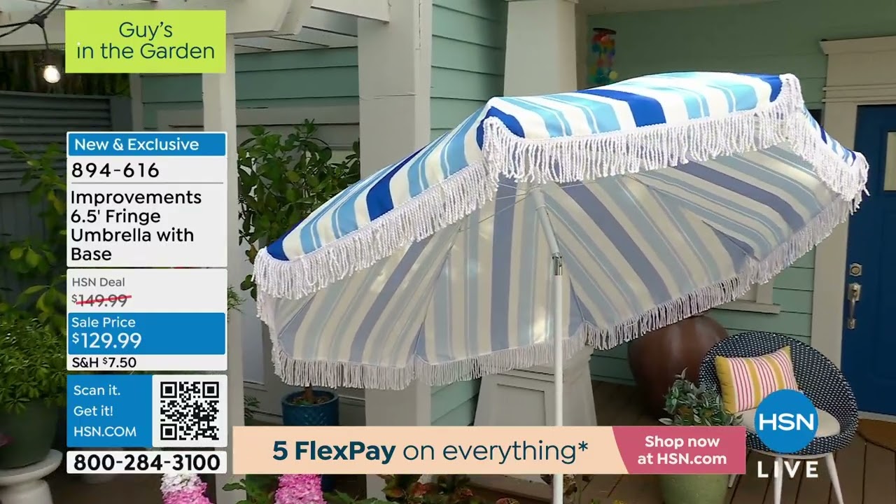 Improvements 6.5' Fringe Umbrella with Base