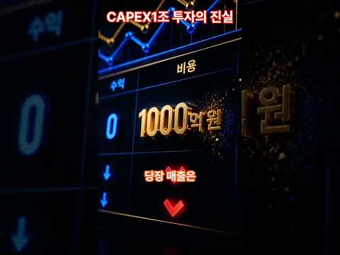 기사에 나오는 'CAPEX 1조 투자', 호재가 아니라 독이 되는 순간
