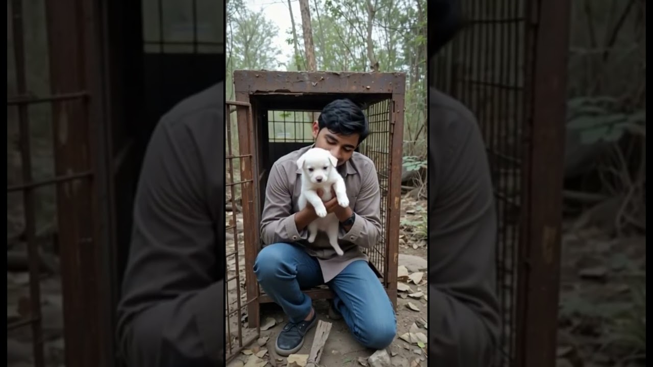 Cute White Puppy Rescued from Cage – You Won’t Believe the Transformation
