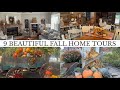 9 COZY FALL HOME TOURS 🍂 Farmhouse &amp; Primitive Vintage Autumn Decorating Ideas - Compilation Tour