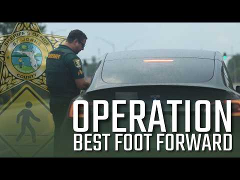 SJSO conducts crosswalk enforcement to improve pedestrian safety during Operation Best Foot Forward