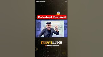 NIOS PCP Datesheet Declared April 2026 #shorts