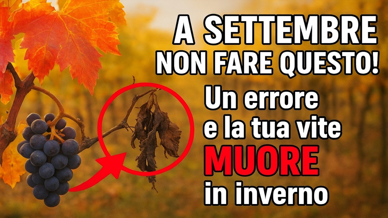 A settembre, NON FATE QUESTO con la vostra vite! 🚫 Un unico errore la ucciderà in inverno.