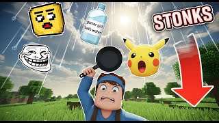 Minecraft, But Meme Items Fall From The Sky