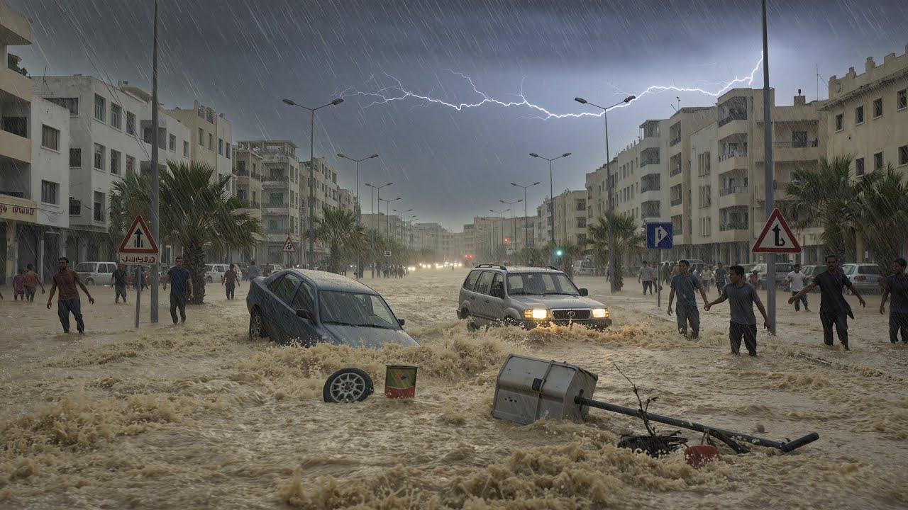 🌊Tunis, Tunisia Flood Nightmare – Historic Rainfall, Homes Submerged, Emergency Rescues Everywhere